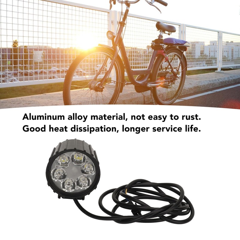 Electric Bike Headlight Waterproof 12‑72V Cycling Horn Front Light with