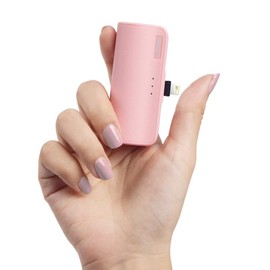 3350 mAh charging treasure portable charging mobile power ultra-thin compact mini portable - Color: pink