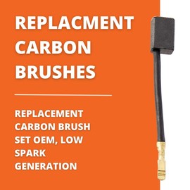 Fein Replacement Carbon Brush OEM - Low Spark Generation for Long Service Life, Precision Fit with 2.8mm Mounting Bracket, Durable Construction - 30711157000