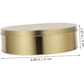 Set de 3 Latas Redondas de Hojalata Doradas para Dulces y Galletas con Cierre Hermético Portátil Adecuado para Fiestas y Almacenamiento Seguro