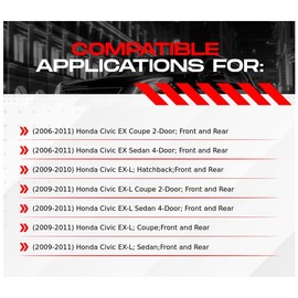 R1 Concepts Front and Rear Brakes and Rotors| Hardware Included| Front and Rear Ceramic Brake Pads and Rotors Kit| Fits 2006-2011 Honda Civic