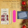 Christmas Press on Nails Long Almond Artificial Acrylic Fake Nails