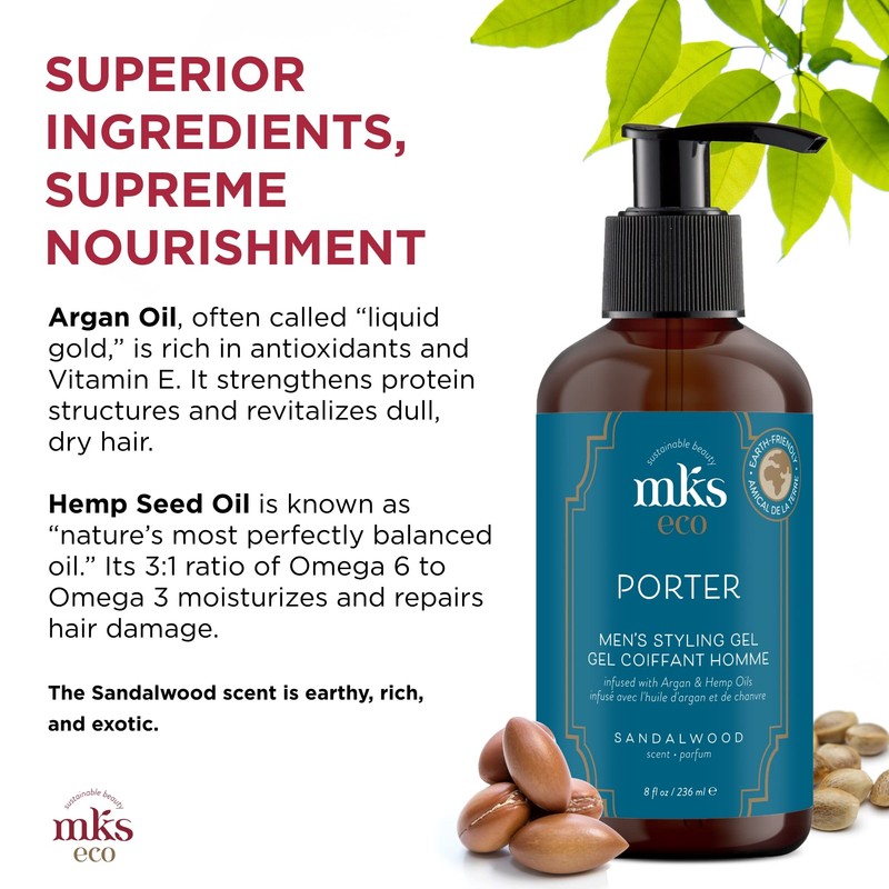MKS-Eco - Men - Porter Men's Styling Gel Sandalwood -