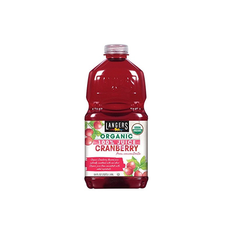 Langers 100% Organic Juice, Cranberry, 64 Fluid Ounce