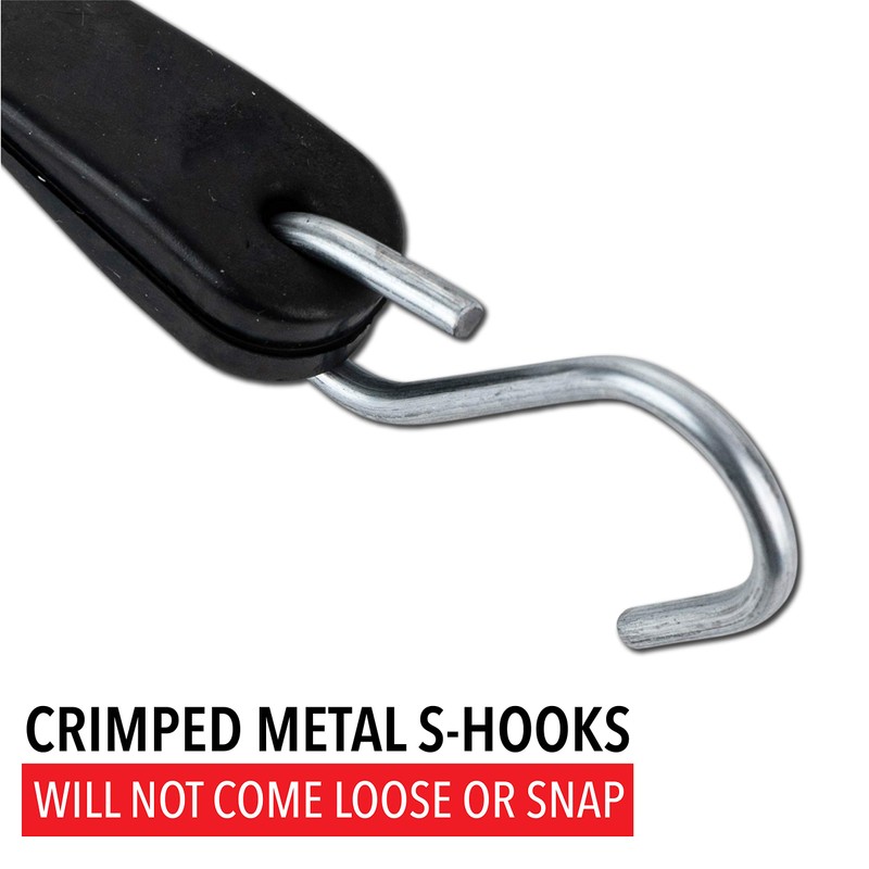 Miloo Rubber Bungee Cords with Hooks - Heavy Duty Tarp