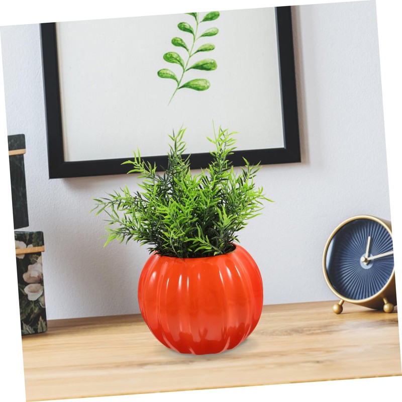 Gatuida Ceramic Pumpkin Shape Vase for Home Decor Artistic Modern