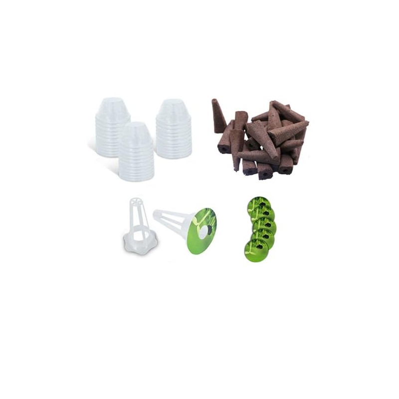 FONGKNOX 30PCS Hydroponic Cultivation System, Indoor Herb Garden Kit Hydroponic