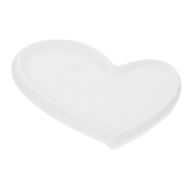 MAGICLULU Ceramic Jewellery Plate Heart Shape Jewellery Bowl Necklace Earring Storage Decorative Dessert Plate