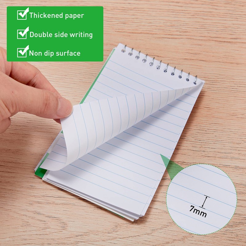 Thenshop 100 Pads Spiral Memo Pads Bulk 3 x 5