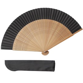 TOuWA Men's Ladies' Fan, Silk, Bamboo Ribs, Japanese Pattern, Lightweight, Japanese Souvenirs, Festivals, Fireworks Displays, New Year's Parties, Recitals, Yukata, Kimono, Japanese Accessories, Kabuki