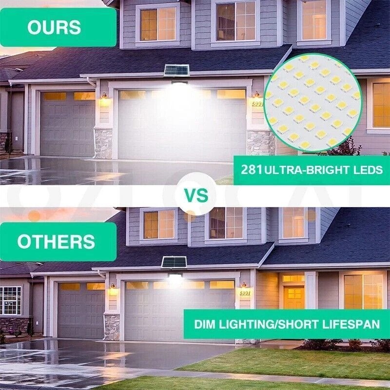 UMEXUS 600W LED Solar Flood Lights Outdoor Street Light Dusk