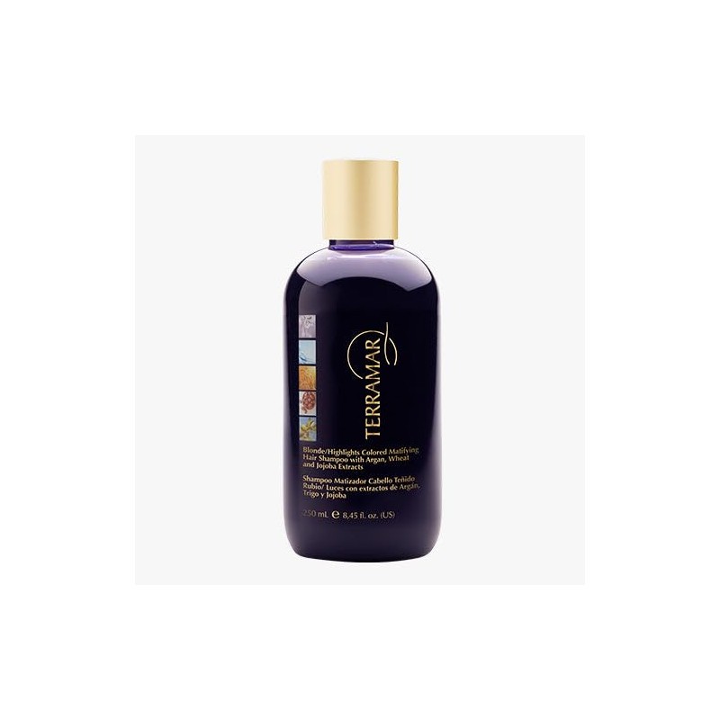 Terramar Shampoo Matizador para Cabello Teñido y Luces con Argán,