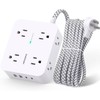 HANYCONY Surge Protector Power Strip - 8 Outlets 4 USB