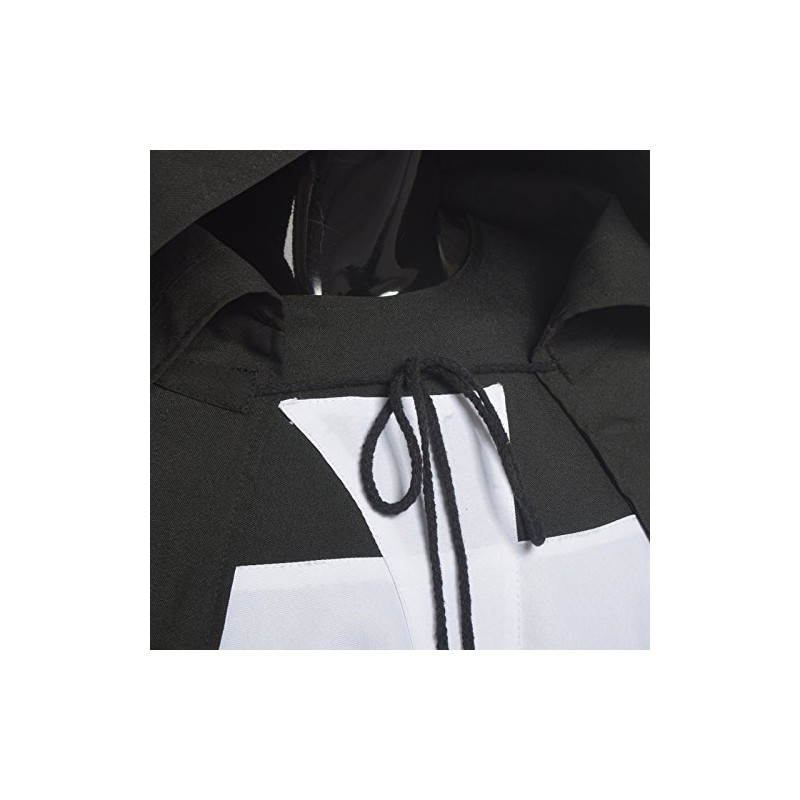 BLESSUME Medieval Knights Templar Hospitaller Hooded Cape (Black 1)