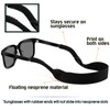 Konohan 8 Pack Black Men Women Neoprene Sunglass Straps Floating