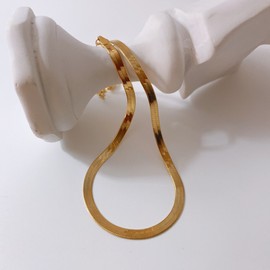 18k 3mm snake rope snake gold silver bracelet yellow gold（Lydia Jewelry / 18k 3mm 뱀줄 스네이크 금 은 팔찌 옐로우 골드(Yellow Gold）