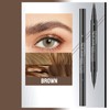 3D Waterproof Eyebrow Pen Dual-Ended for Natural Brows, Micro-Fork-Tip &