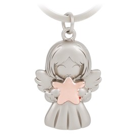 GZXYA Guardian Angel Keyring Lucky Charm Pendant, Angel with Hearts for Exams or Car, Suitable as Gifts for Women, Girlfriend, Colleague. (1274), Agate, Agate