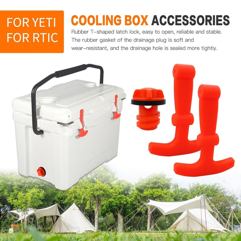 KOGUNXU Upgraded Cooler Maintenance Set T-Handle Latches & Drain Plug