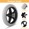 MUXHEL 4 Pcs Walker Wheels Replacement 6 Inch Solid Wheelchair