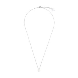 s.Oliver 2034411 Women's Necklace with Pendant 925 Sterling Silver with Freshwater Cultured Pearl 42 + 3 cm Silver Comes in Jewellery Gift Box, Silver, None