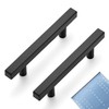 Ravinte 10 Pack 3-3/4 Inch Cabinet Pulls Black Sqaure Kitchen