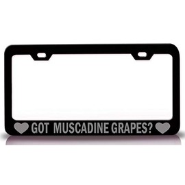 Custom Brother - GOT Muscadine Grapes? Food Vegetable Fruit Metal Car SUV Truck License Plate Frame Bl o14