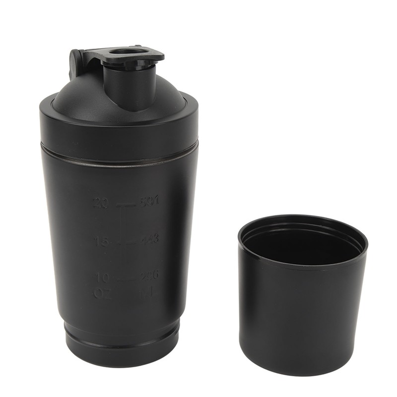 Shaker Bottle Stainless Steel Protein Shaker Scales Portable Shaker Cup