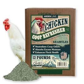 Arden Line Zeolite Coop Refresher, Odor Eliminator | Natural Mineral in Kraft Box | Essential Chicken Coop Accessory | Made in the USA, 24 Lbs