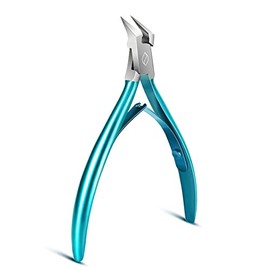 FERYES Nail Clippers Straight Blade for Ingrown Toenails and Thick Nails - Stainless Steel and Sharp Pointed Tip Nail Clippers for Toenails Professional - Wide Jaw Nail Scissors Podolry Tool