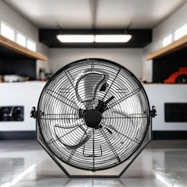 Unbranded 18" Wall Mounted Fan 3-Speed Outdoor/Indoor Fan for Garage Patio Workshop Black