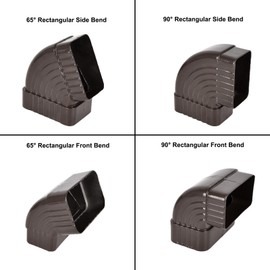 Gutter Downspout Elbow Adapter, 65° Round Bend Draino Gutter Connector Aluminum Alloy Extension Extension Pipeline for Roof/Wall/Patio Drainage