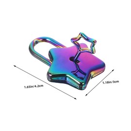 DOITOOL 2pcs -Shaped Padlock with Key Lock for Jewelry Box Handbag Diary and Suitcase Versatile Security for Personal Items and Crafts