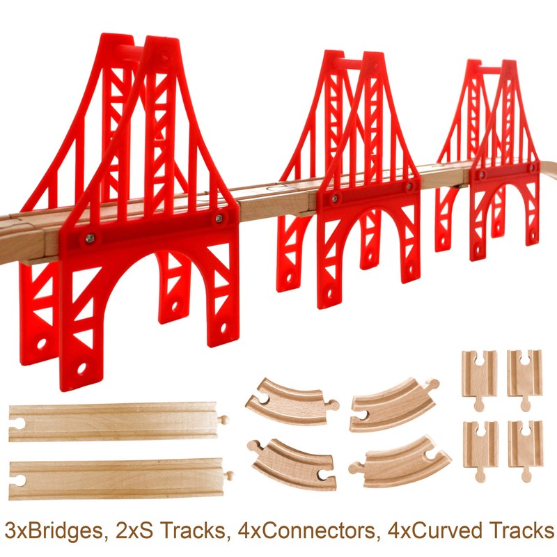 OrgMemory Train Bridge, 3 Suspension Bridge, Wooden Train Bridge, Train