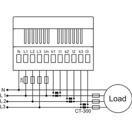 Tense Elektronik EM-250DIN Installation Meter Multimeter for Measuring Current (2A-250A), Voltage and Frequency in 3-Phase Networks - DIN Rail Digital Grey Black Red