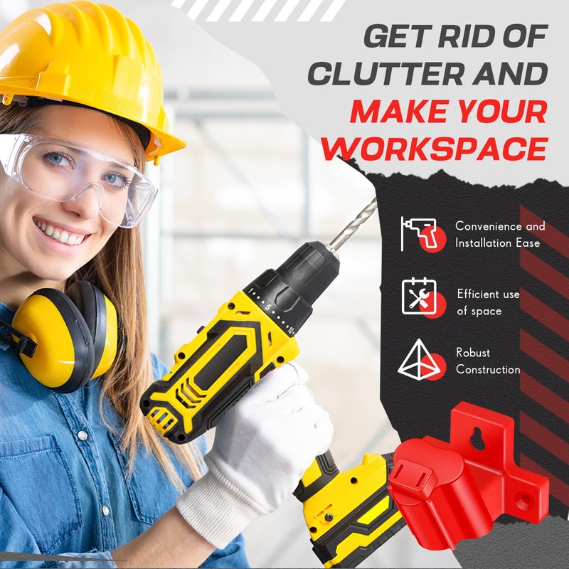 Threlaco 8 Packs Tool Holder Mount Drill Tool Hanger Compatible