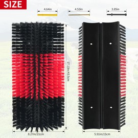 Large Size Livestock Scratching Brush Goat Scratcher Tool Full Massage Grooming Brushes with 16 Screws for Cow,Cattle,Cow,Sheep, Horses,Pigs