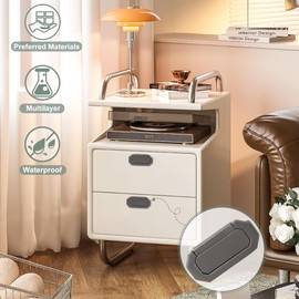 Niboken Cabinet Handles, 4 Pieces, Furniture Handles, Foldable, Drawer Handles, Cabinet Handles, Folding Handles for Chests, Cupboards, Dressers, Moda Kitchen Handles, Pull Knob with Screws (Grey)