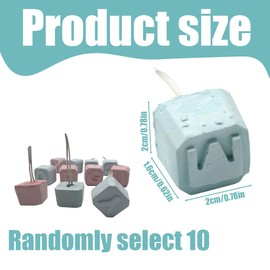 HAMKU 10 Pcs Hamster Volcanic Stone Molar Stone Small Pet Rabbit Chinchilla Guinea Pig Square Random Style, bronze