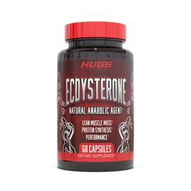 Huge Supplements Ecdysterone Supplement, Natural Muscle Builder for Men, 1000mg Beta Ecdysterone Per Serving, Optimally Dosed, Superior Absorption, 98% Highest Purity Available