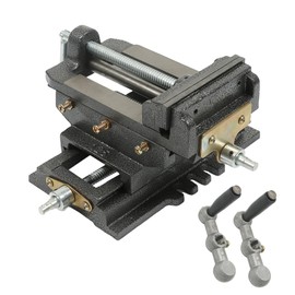 TINVHY 5in Drill Press X-Y Compound Heavy Duty Vise Double Way Cross Slide Vise Clamp Machine