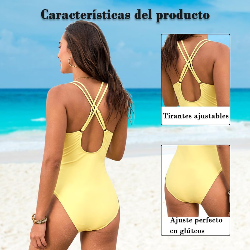 Cloeey Future Traje de Baño para Mujer, Estilo Completo (MX/US,