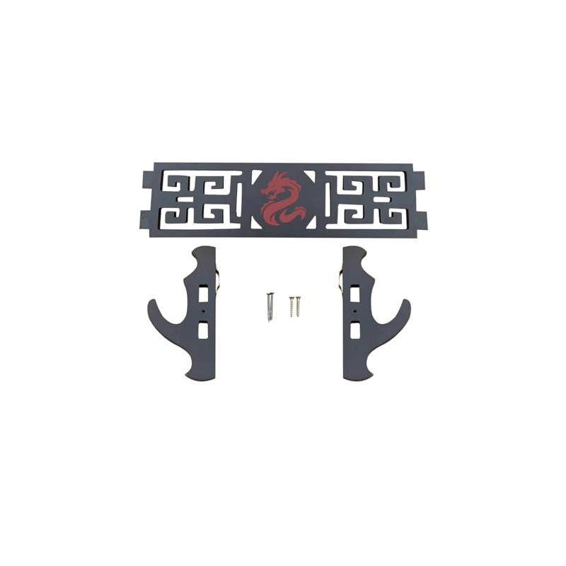 Shadow Cutlery Sword Wall Mount Katana Display Wood Red Felt