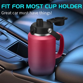 Insulated Water Bottle 32 OZ Tumbler - with Straw & Pop-up Spout Lid, Keep Cold-48H Hot-12H, Stainless-Steel Coffee Tumblers with handle for Women Men, Metal Flask Water Bottle Fits in Cup Holder