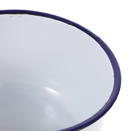 Luxshiny Enamel Instant Noodle Bowl Enamel Bowl Enamel Soup Bowl Sauce Pot Enamel Deep Plates Enamel Salad Bowl Spaghetti Basin Enamelware Noodle Bowl Food Dessert White Child High Capacity