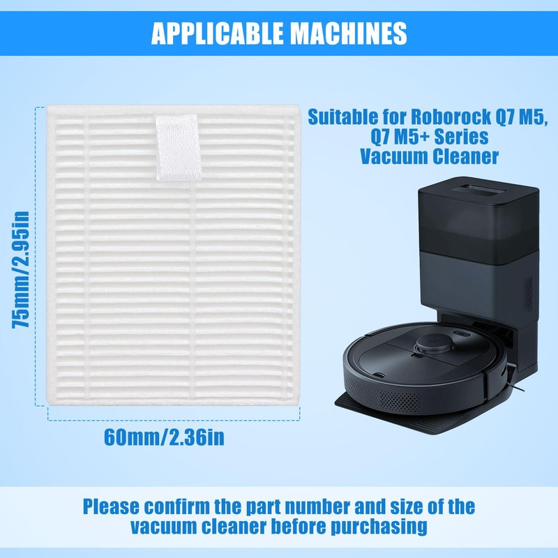 Replacement Filters for Roborock Q7 M5/ Q7 M5+/Q7 L5/Q7 L5+