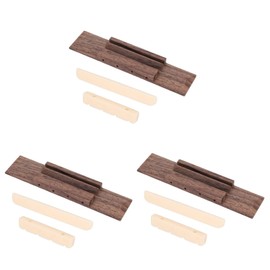 Mikinona 3sets Ukulele Saddle Nut Set Height Bridge Accessories for Ukulele Maintenance Durable Material for Accurate String Positioning and Use