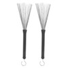 Drum Brush, 2pcs Rubber Stainless Steel Wire Retractable Jazz Percussion