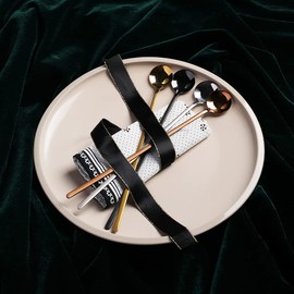 Sweejar Cucharas de té helado de mango largo de 9.5 pulgadas, cuchara de helado, cuchara de café, cucharas de acero inoxidable 18/8 para mezclar cócteles, té, paquete de 6 unidades, color negro