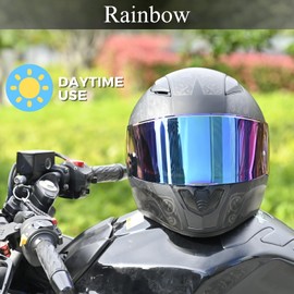 Logto - Compatible con LS2 FF353/320/328/800 cascos de repuesto para casco de motocicleta (arco iris)